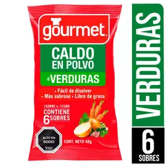 GOURMET - Caldo en Polvo Gourmet Sabor Verduras 6 Un
