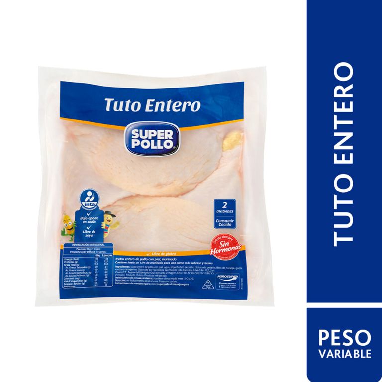 Trutro Entero Pollo Peso Variable - Tottus - $3.490