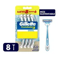 GILLETTE - Máquina de Afeitar Prestobarba 3 Cool Gillette 8 Un