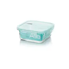 ALLEGRA - CONTENEDOR HERMETICO VIDRIO CUADRADO 380ML