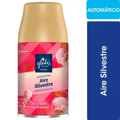 GLADE - Desodorante Ambiental Automático Aroma Aire Silvestre y Frutilla Glade 175 g
