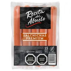 RECETA DEL ABUELO - Salchicha Premium 15 Un