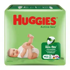 HUGGIES - PANAL ACTIVE SEC M  HUGGIES 70 UN.