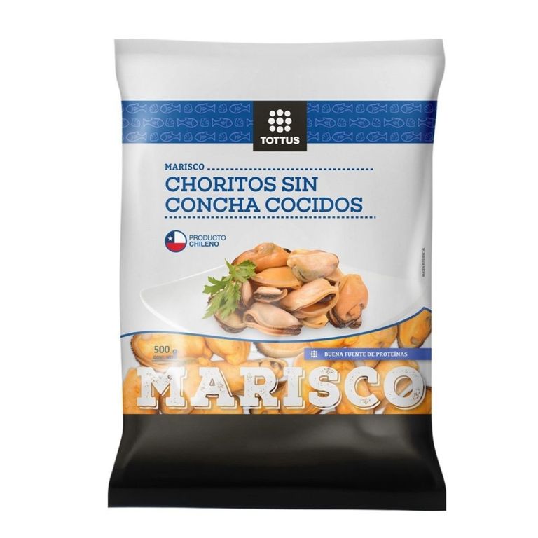 Choritos Sin Concha Cocido Congelado Tottus 500 g - Tottus - $3.990