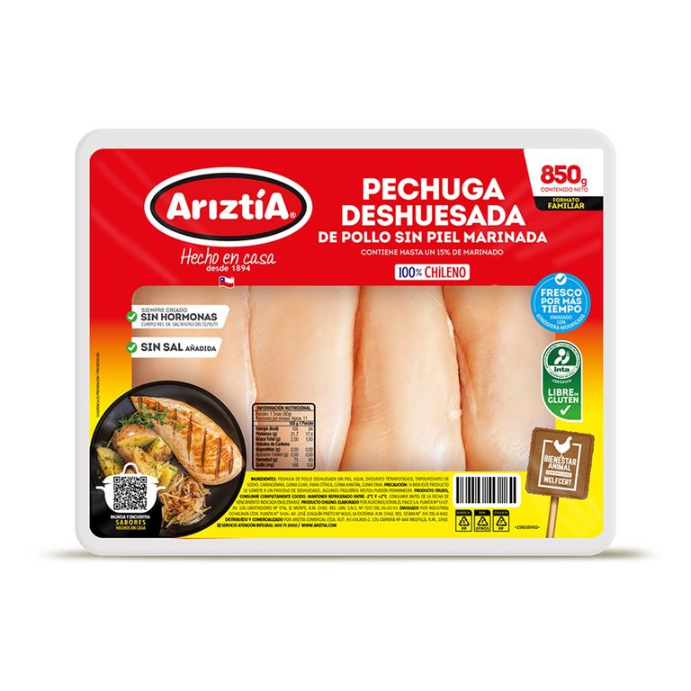 Pechuga de Pollo Deshuesada Ariztía 850 g - Tottus - $7.190