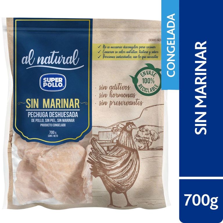 Pechuga Deshuesada Natural Congelada - Tottus - $7.690