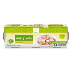TOTTUS - Pack Atún Lomito en Aceite Tottus 3 x 80 g