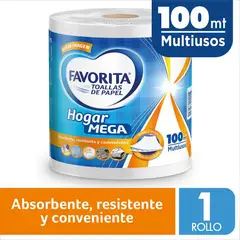 FAVORITA - Toalla de Papel Favorita Mega 100 mts