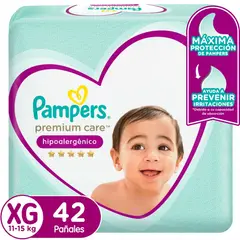 PAMPERS - Pañales Desechables Pampers Premium Care XG 42 Un