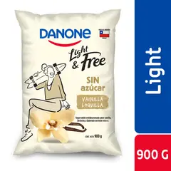 DANONE - Yoghurt Sabor Vainilla Bolsa Light&Free 900 g