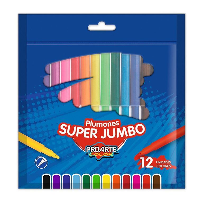 Marcadores Proarte Super Jumbo 12 Color UN