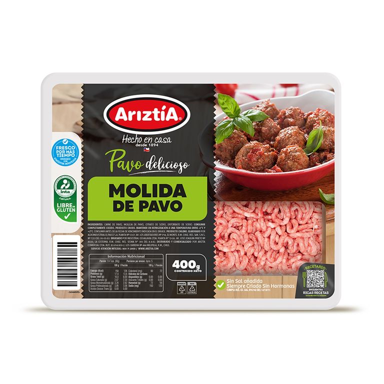 Carne Molida de Pavo Ariztía 400 g - Tottus - $3.390