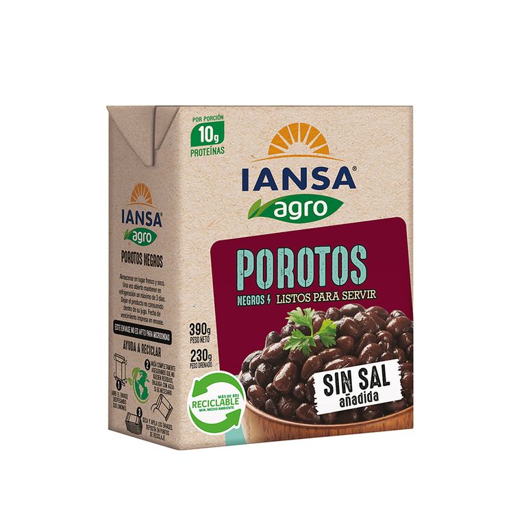Porotos Negros Sin Sal Anadida 390 GR