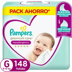 PAMPERS - Pañales Desechables Pampers Premium Care G 148 Un