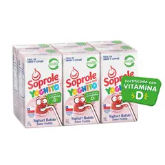 SOPROLE - Pack Yoghurt Batido Sabor Frutilla 6 x 115 g