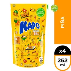 KAPO - Pack Bebida Kapo Sabor Piña 4 x 252 ml