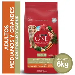 PURINA ONE - Alimento Perro Grande Pollo/Carne