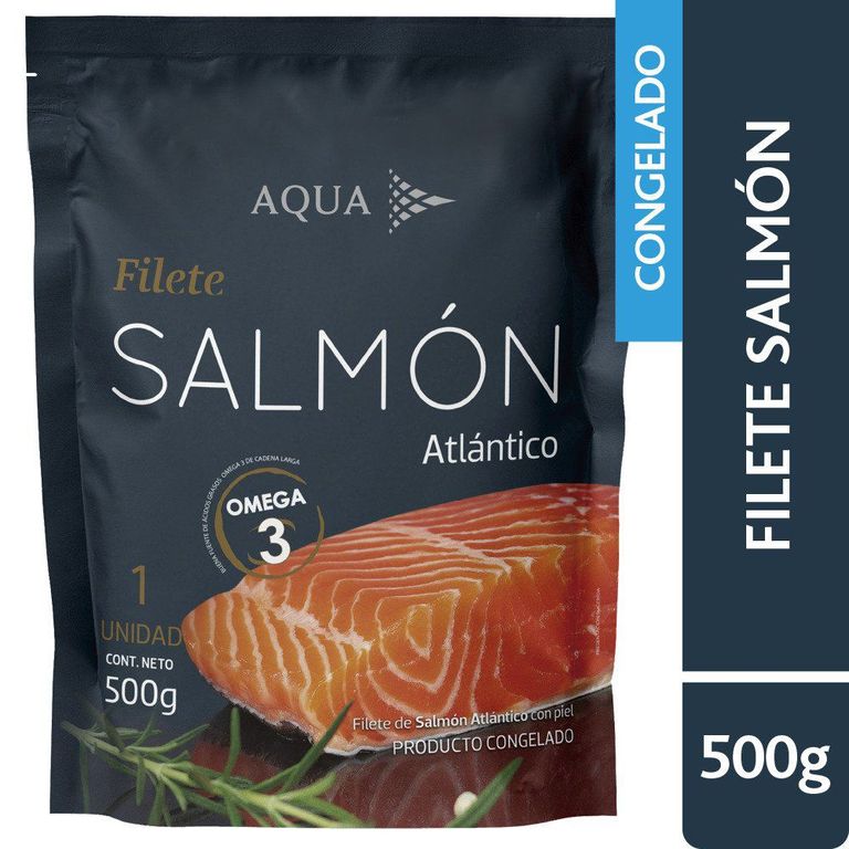 Filete de Salmón Congelado Aqua 500 g - Tottus - $11.690