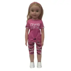 UNEEDA - MUNECA WISPY WALKER 80CM FALDA ROSADA
