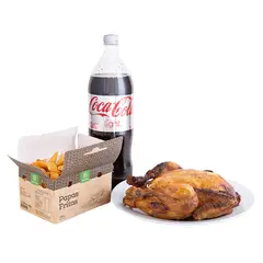 TOTTUS - Combo Pollo Asado + Papas Fritas 250 g + Coca Light 1.5 L Tottus