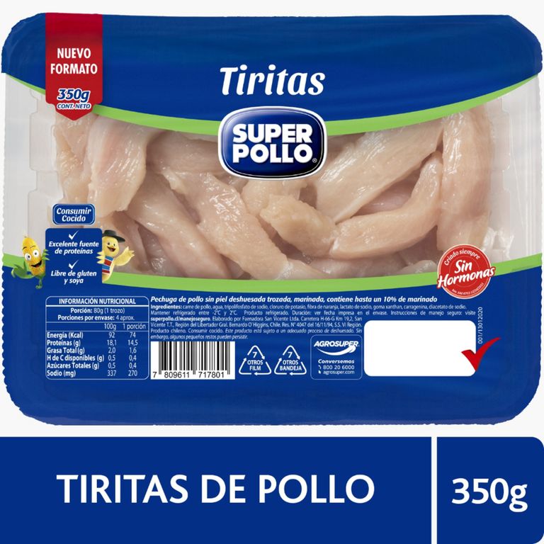 Tiritas de Pollo - Tottus - $2.590