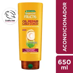 FRUCTIS - Acondicionador Fructis Liso Coco 650 ml
