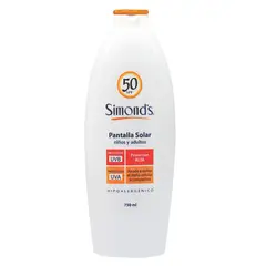 SIMONDS - PANTALLA SPF 50 CREMA SIMONDS 750 ML