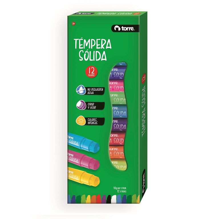 Tempera Solida 12Col Torre UN