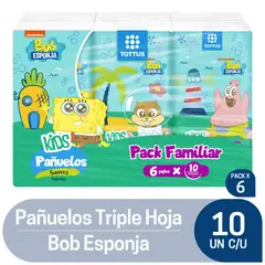 TOTTUS - Pañuelos Desechables Triple Hoja Bob Esponja