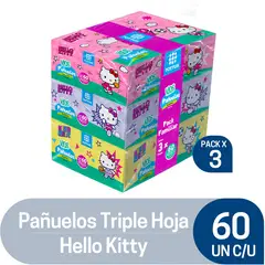 TOTTUS - Tripack Pañuelo Desechables Hello Kitt