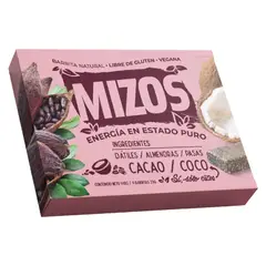 MIZOS - Barritas Naturales Mizos Cacao Coco 4 x 35 g