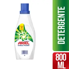 ARIEL - Detergente Líquido Concentrado Ariel Doble Poder 800ml