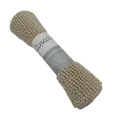 CASA JOVEN - Piso De Baño Shaggy Beige 40X60 Cm