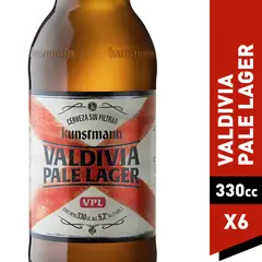 KUNSTMANN - Pack Cerveza Valdivia Pale Lager 5.2° 6 x 330 cc