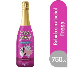 TOTTUS - Bebida de Fantasía Zoo Pop Fresa 750 ml