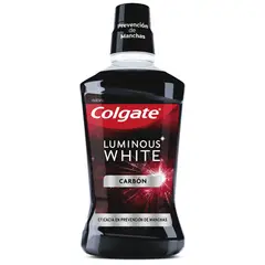 COLGATE - Enjuague Bucal Colgate Luminous White con Carbón 500 ml