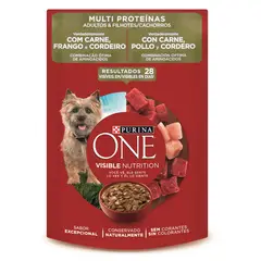 PURINA ONE - Alimento Húmedo para Perro Adultos y Cachorros Multi Proteína