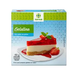 TOTTUS - Gelatina sin Sabor en Polvo Tottus 30 g