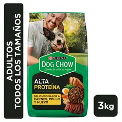 DOG CHOW - Alimento para Perros Alta Proteína 3 Kg