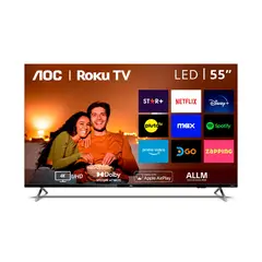 AOC - SMART TV 55 UHD 4K 55U6125 ROKU AOC