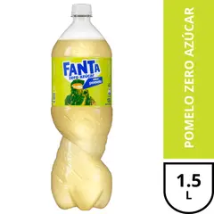 FANTA - Bebida Fanta Sabor Pomelo Sin Azúcar 1.5 L
