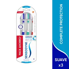 SENSODYNE - Pack Cepillos Dentales Complete Protection Suave 3 Un