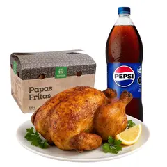 TOTTUS - Combo Pollo un + Papas Fritas 450 g + Bebida Pepsi Normal 1,5 lt
