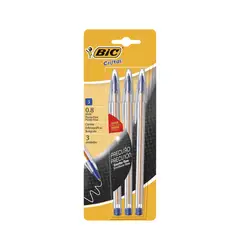 BIC - Lapices Bic Cristal Fino 3 Azul Bl 3Un
