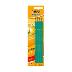 BIC - Lapices Bic Grafito Evol Hb2 S-Goma Bl 4Un