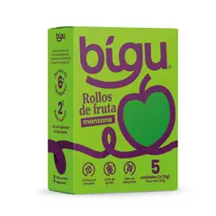 BIGU - Rollos de Fruta Natural Manzana 125 g