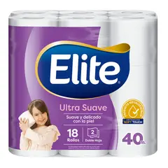 ELITE - Papel Higiénico Ultra Doble Hoja 40 mts Elite 18 un
