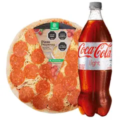TOTTUS - Combo Pizza Pepperoni +Coca Cola Light 1.5 Lt
