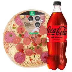 TOTTUS - Combo Pizza Salame + Coca Cola Zero 1.5 Lt
