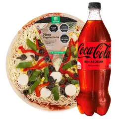 TOTTUS - Combo Pizza Vegetariana + Coca Cola Zero 1.5 Lt